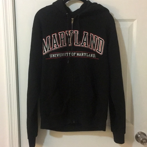 Jansport Sweaters - University of Maryland black zip up hoodie.